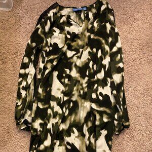 NWOT Simply Vera Vera Wang dress black olive & white Small with POCKETS!